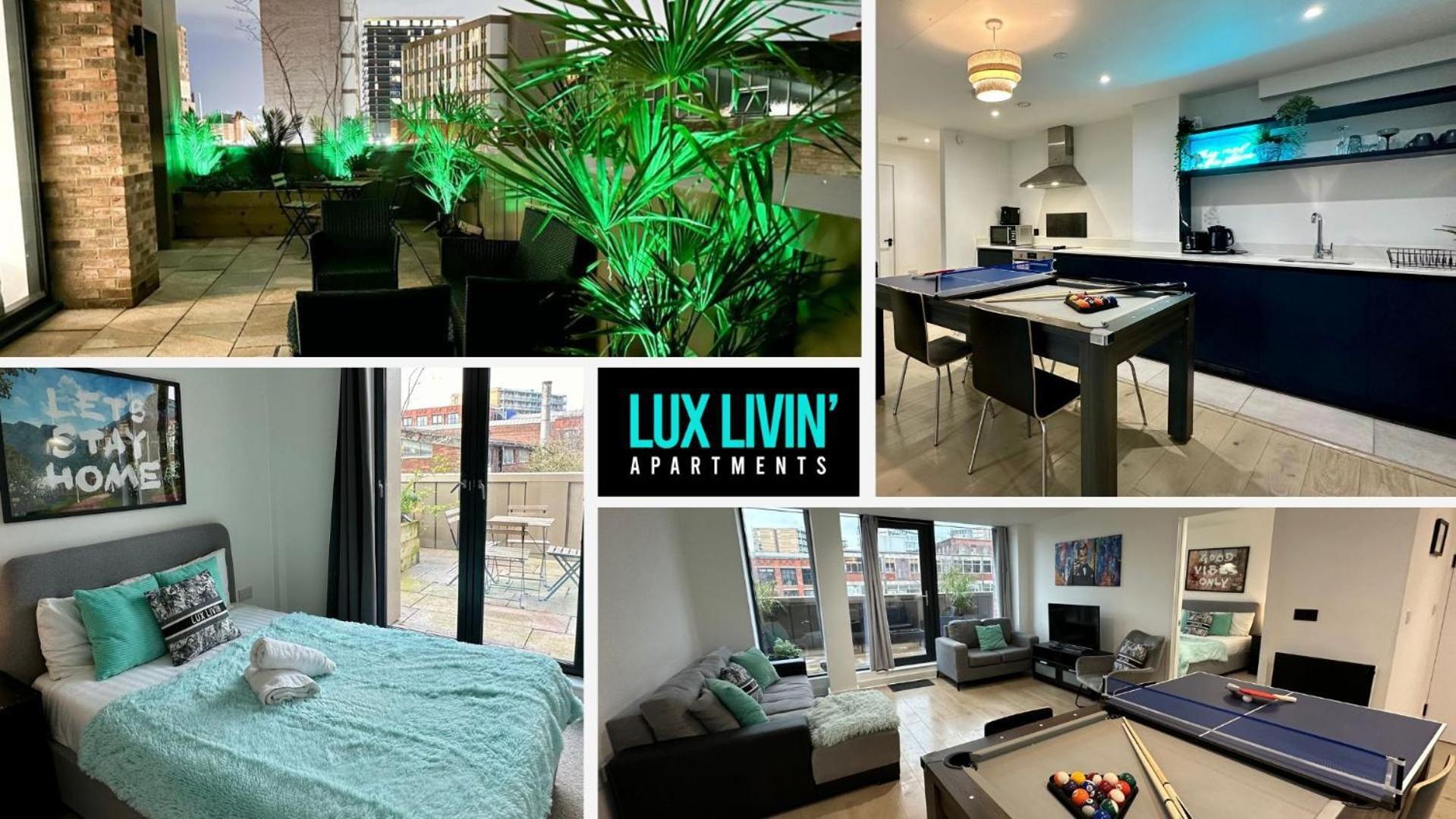 Lux Livin' Apartments - Luxury 2 Bed Apartment With Sky Garden Manchester Extérieur photo